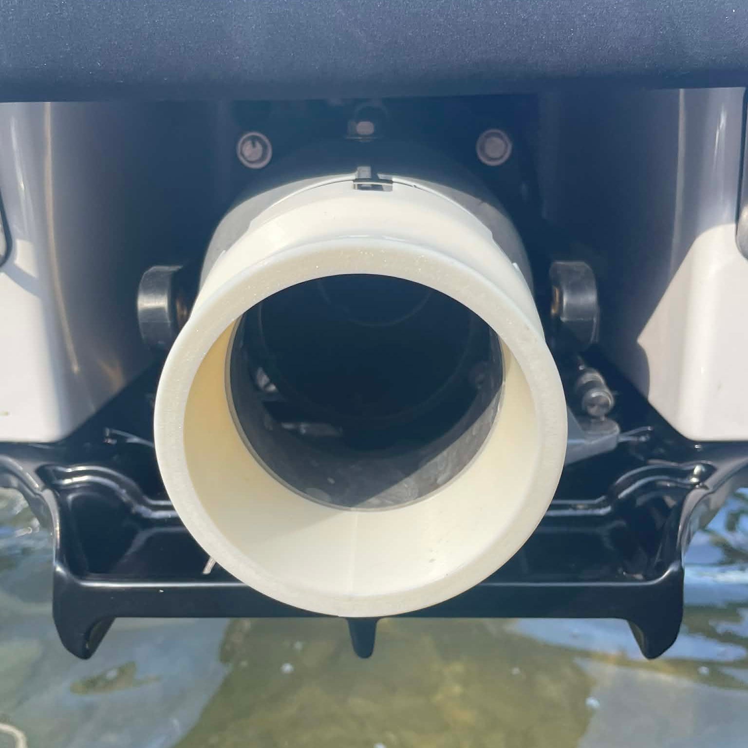 Customer-installed LUDJET nozzle extension on Yamaha SuperJet