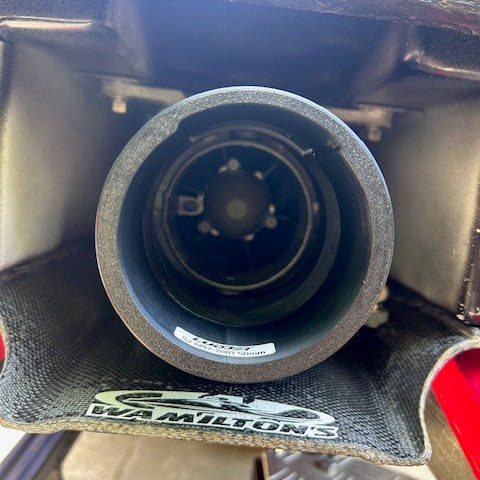 Customer-installed LUDJET nozzle extension on Yamaha SuperJet