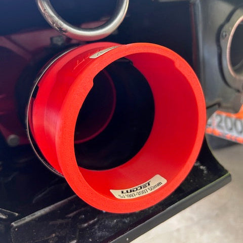 Customer-installed LUDJET nozzle extension on Yamaha SuperJet