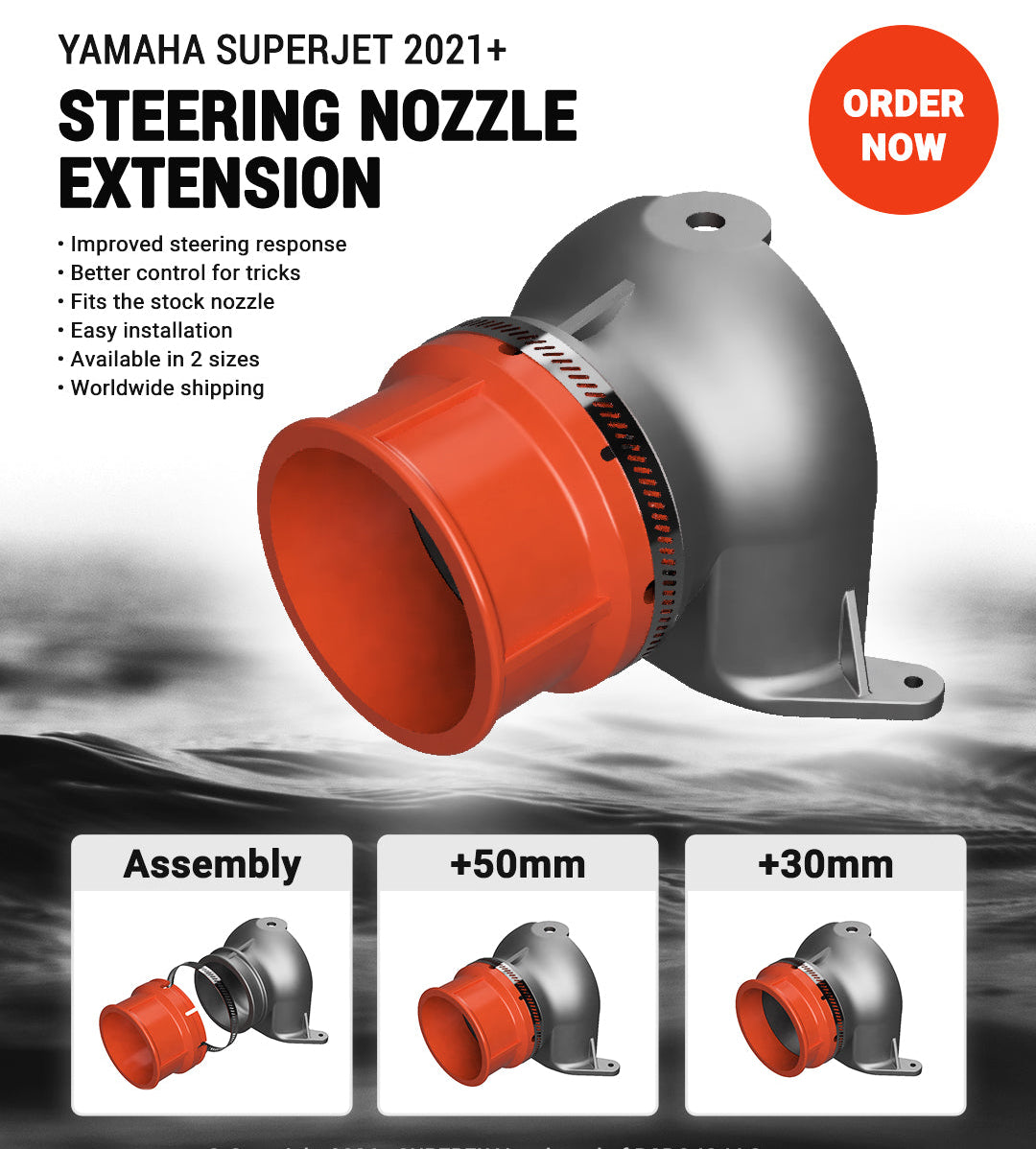 LUDJET Steering Nozzle Extension for Yamaha Superjet 2021+