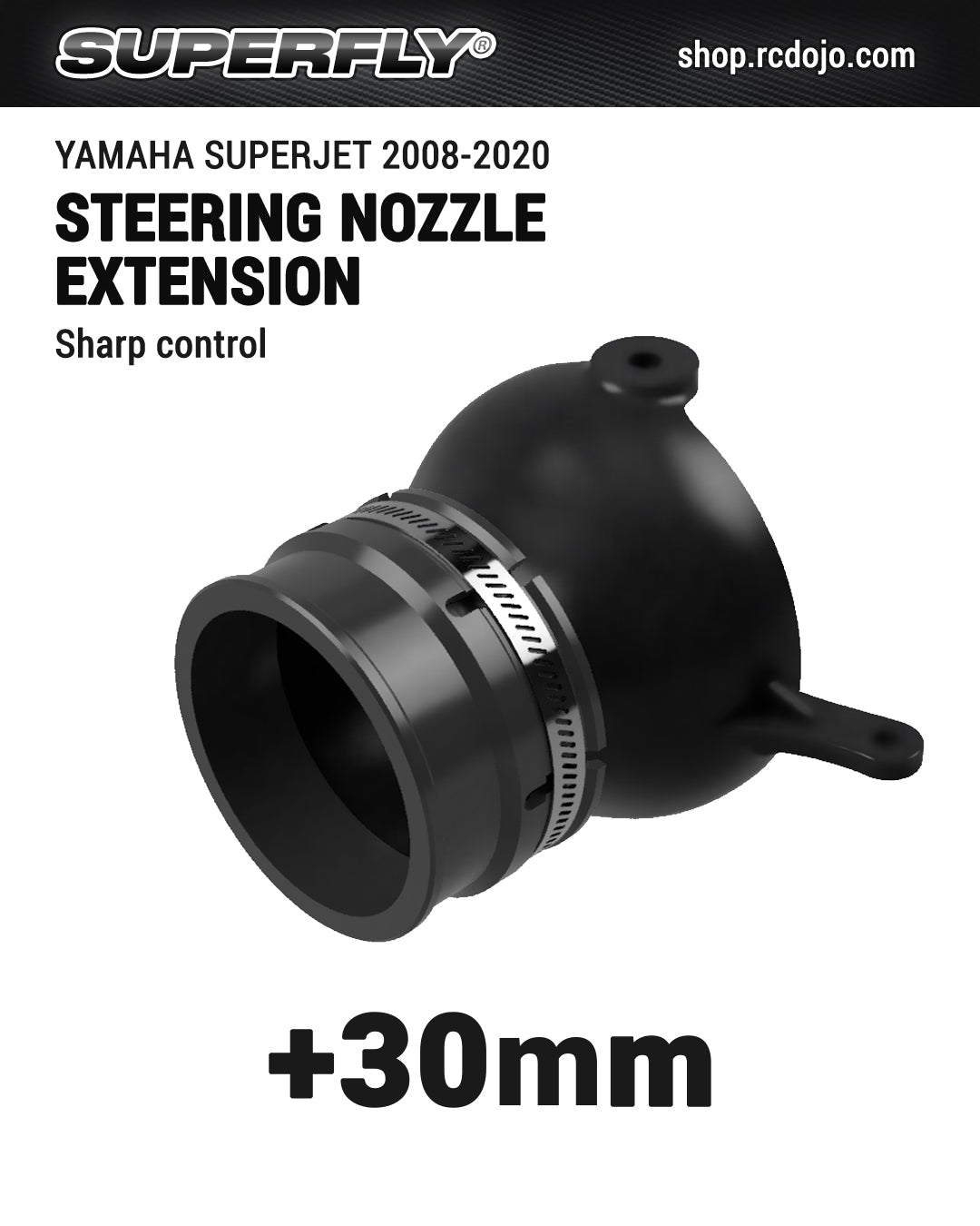LUDJET Steering Nozzle Extension for Yamaha Superjet 2008-2020