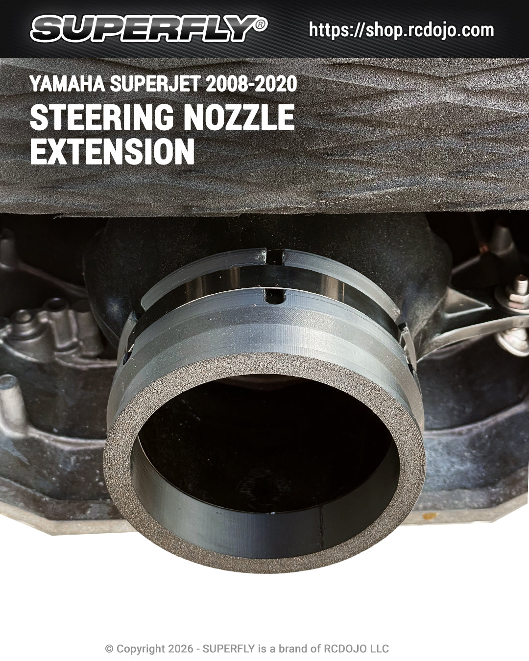 LUDJET Steering Nozzle Extension for Yamaha Superjet 2008-2020