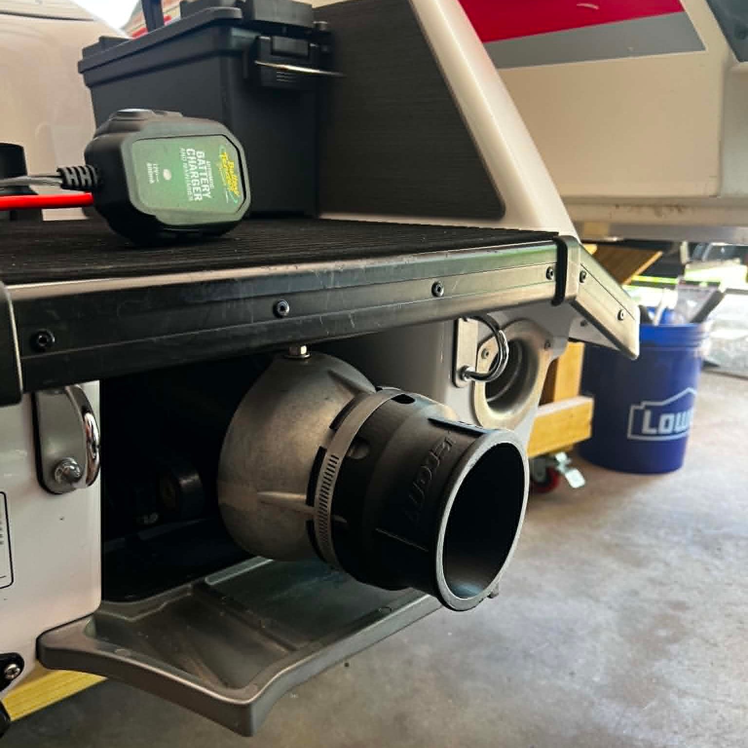 Customer-installed LUDJET nozzle extension on Yamaha SuperJet